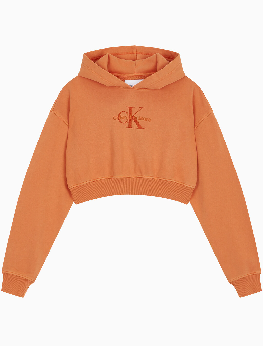 Buy 여성 미네랄 다이 모노로고 후디 in color ORANGE