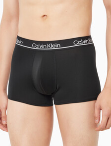 Buy 남성 CK 마이크로 플러스 로우 라이즈 트렁크 4PK in color Charcoal / Black / White / Black