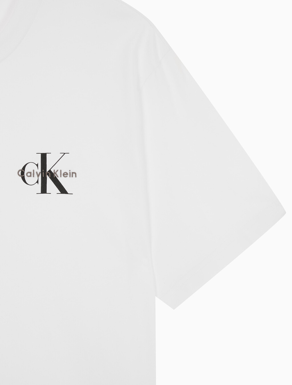 Buy 남성 레귤러핏 모노그램 로고 반팔 티셔츠 in color BRILLIANT WHITE