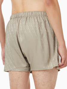 Buy 남성 샤인 새틴 자카드 박서 in color KHAKI BEIGE