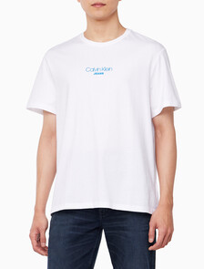 Buy 남성 레귤러핏 그래픽 워시 반팔 티셔츠 in color BRILLIANT WHITE
