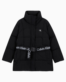 Buy 여성 벨트 롱 푸퍼 in color CK BLACK