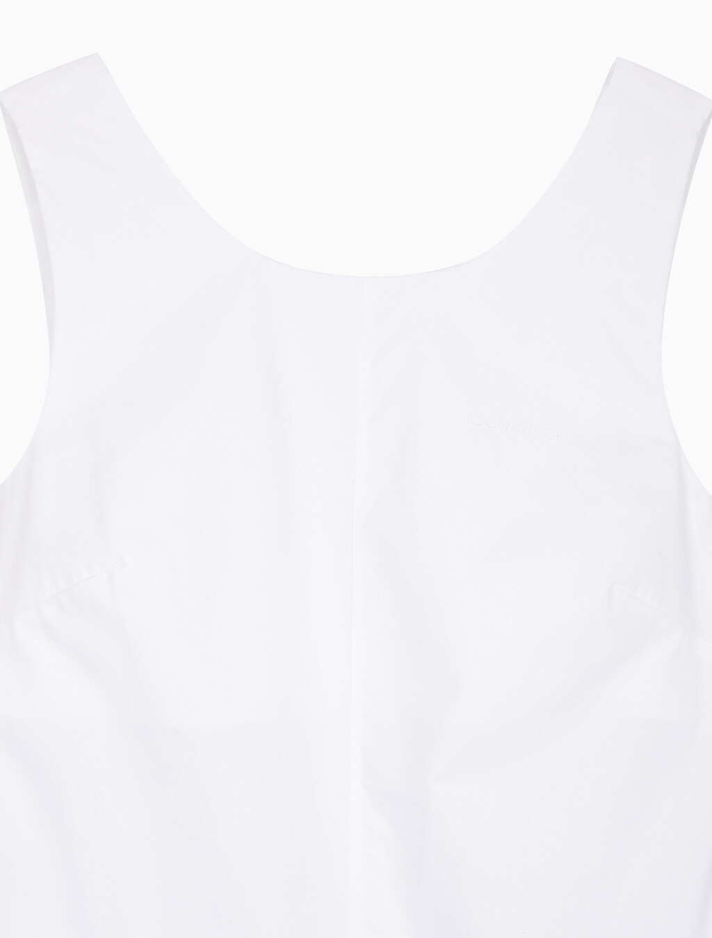 Buy 여성 포플린 슬리브리스 미니 드레스 in color BRILLIANT WHITE