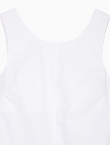 Buy 여성 포플린 슬리브리스 미니 드레스 in color BRILLIANT WHITE