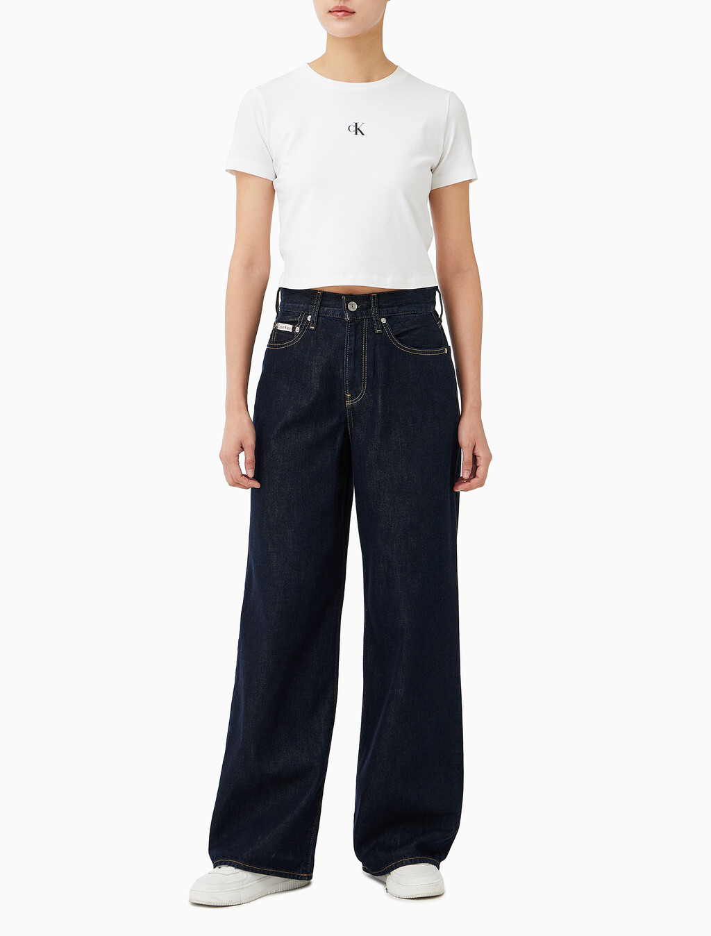 Buy 여성 와이드레그 에코 데님 in color RINSE BLUE