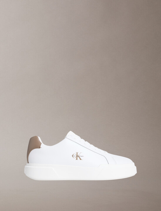 남성 애비뉴 청키 레더 레이스업 컵솔 스니커즈