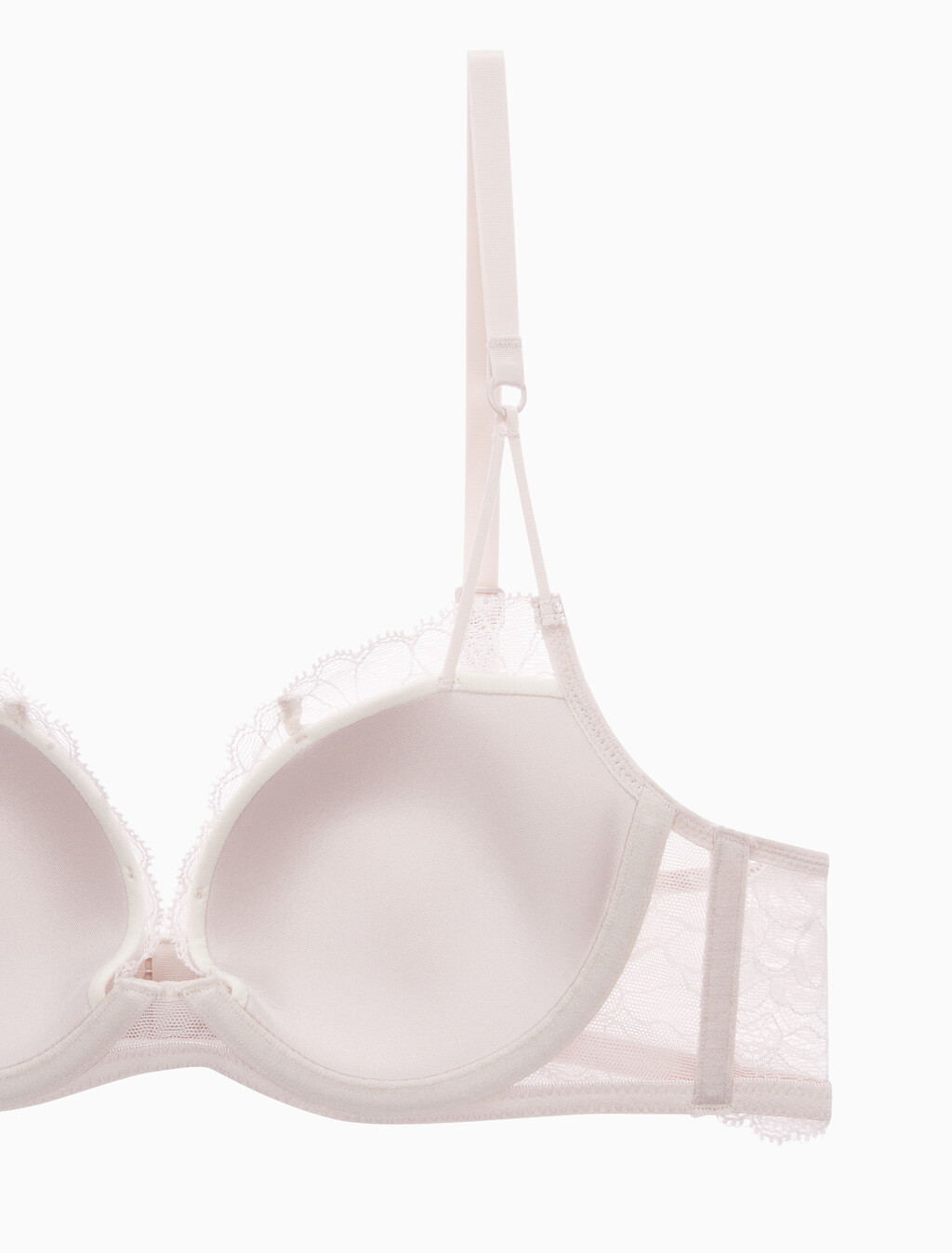 Buy 여성 CK 블랙 브라이덜 AF 라이틀리 라인드 플런지 브라 in color PINK IVORY