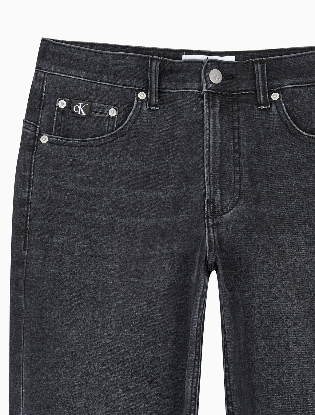 Buy 남성 바디핏 블랙 37.5 기능성 데님 in color WASHED BLACK LOGO LACE
