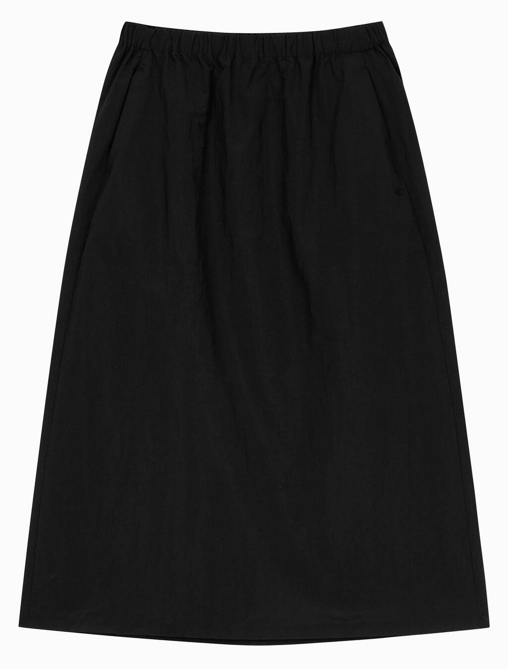 Buy 여성 나일론 블랙 미디 스커트 in color BLACK