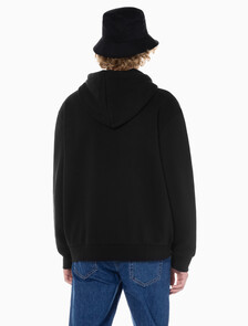 Buy 남성 아카이브 로고 플리스 후드 집업 in color BLACK BEAUTY