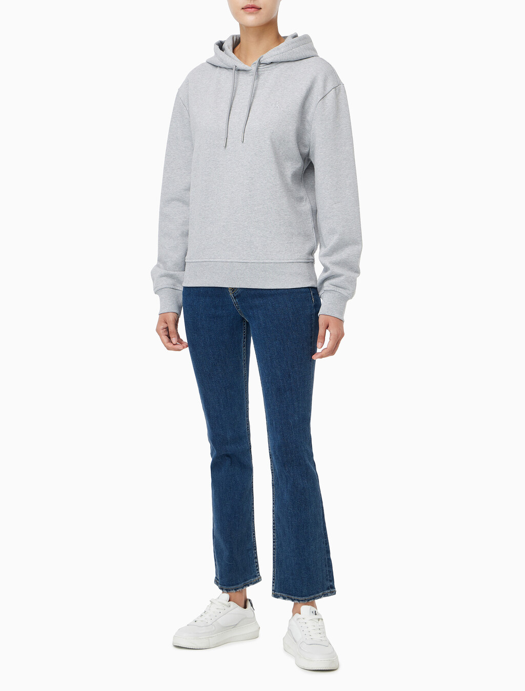 Buy 여성 아카이브 로고 프렌치 테리 후디 in color HEROIC GREY HEATHER