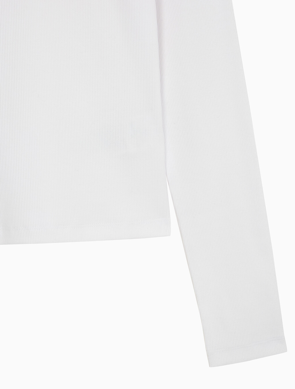 Buy 여성 모노그램 롱슬리브 헨리넥 티셔츠 in color BRILLIANT WHITE