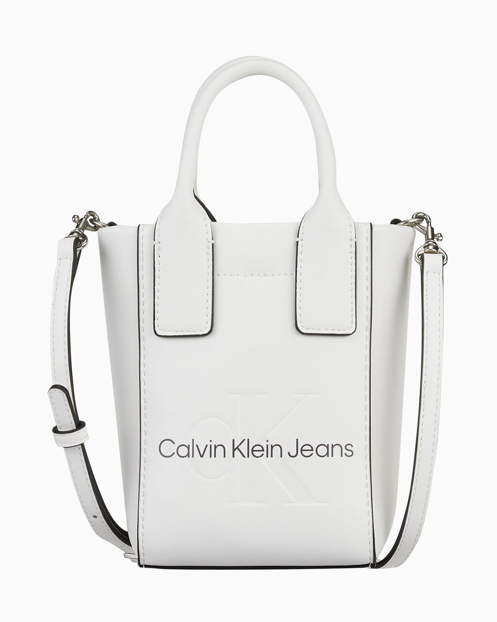 여성 CKJ 스컬티드 마이크로 토트 모노 크로스백 | white | Calvin Klein Korea 여성 Ckj 스컬티드 마이크로 토트 모노 크로스백 | White | Calvin Klein Korea