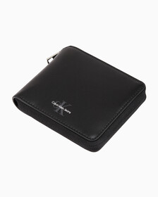 Buy 남성 CKJ 모노그램 소프트 레더 지갑 in color BLACK