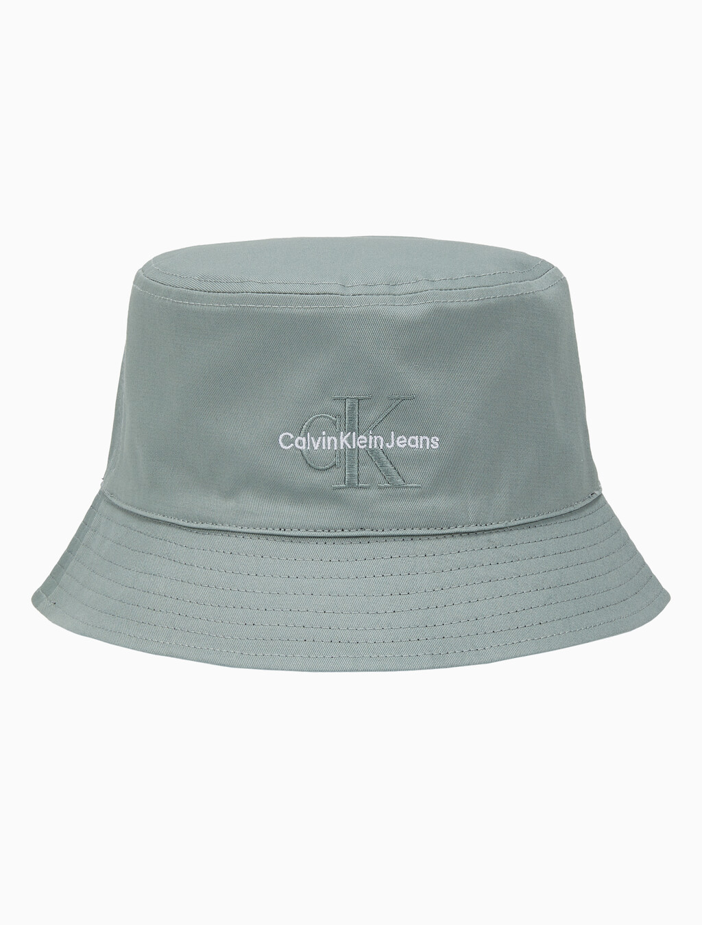 Buy 남녀공용 CKJ 모노그램 엠브로이더리 버킷햇 in color KHAKI GREY