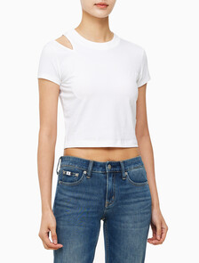 Buy 여성 메타 CK 베이비 티셔츠 in color BRIGHT WHITE