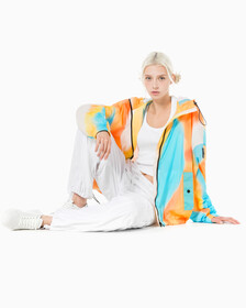 Buy 남성 올오버 그래픽 프린트 나일론 윈드브레이커 in color ANCIENT WHITEEGGSHELL