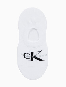 Buy 여성 콤드 코튼 모노그램 라이너 삭스 (화이트 1 PAIR) in color WHITE