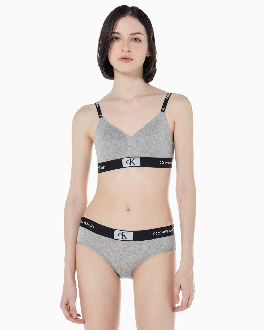 Buy 여성 1996 코튼 AF 라이틀리 라인드 브라렛 in color GREY HEATHER