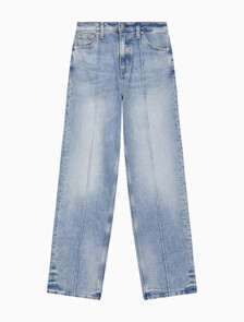 Buy 여성 90's 스트레이트핏 라이트블루 데님 in color CHALKY BLUE