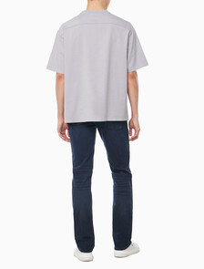 Buy 남성 릴렉스핏 저지 워시 반팔 티셔츠 in color LILAC GRAY