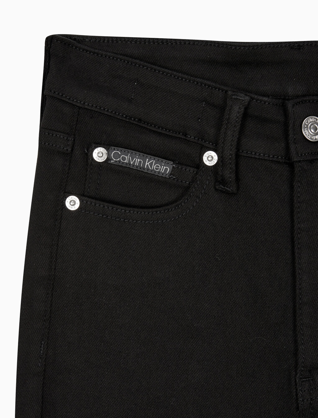 Buy 여성 하이라이즈 스키니 앵클핏 블랙 데님 in color WASHED BLACK LOGO LACE