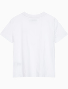 Buy 여성 릴렉스핏 아카이브 로고 크루넥 반팔 티셔츠 in color BRILLIANT WHITE
