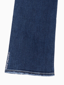 Buy 여성 하이라이즈 바디 슬림 부츠핏 앵클 이탈리안 데님 in color BLUE BLACK HANGER LOOP