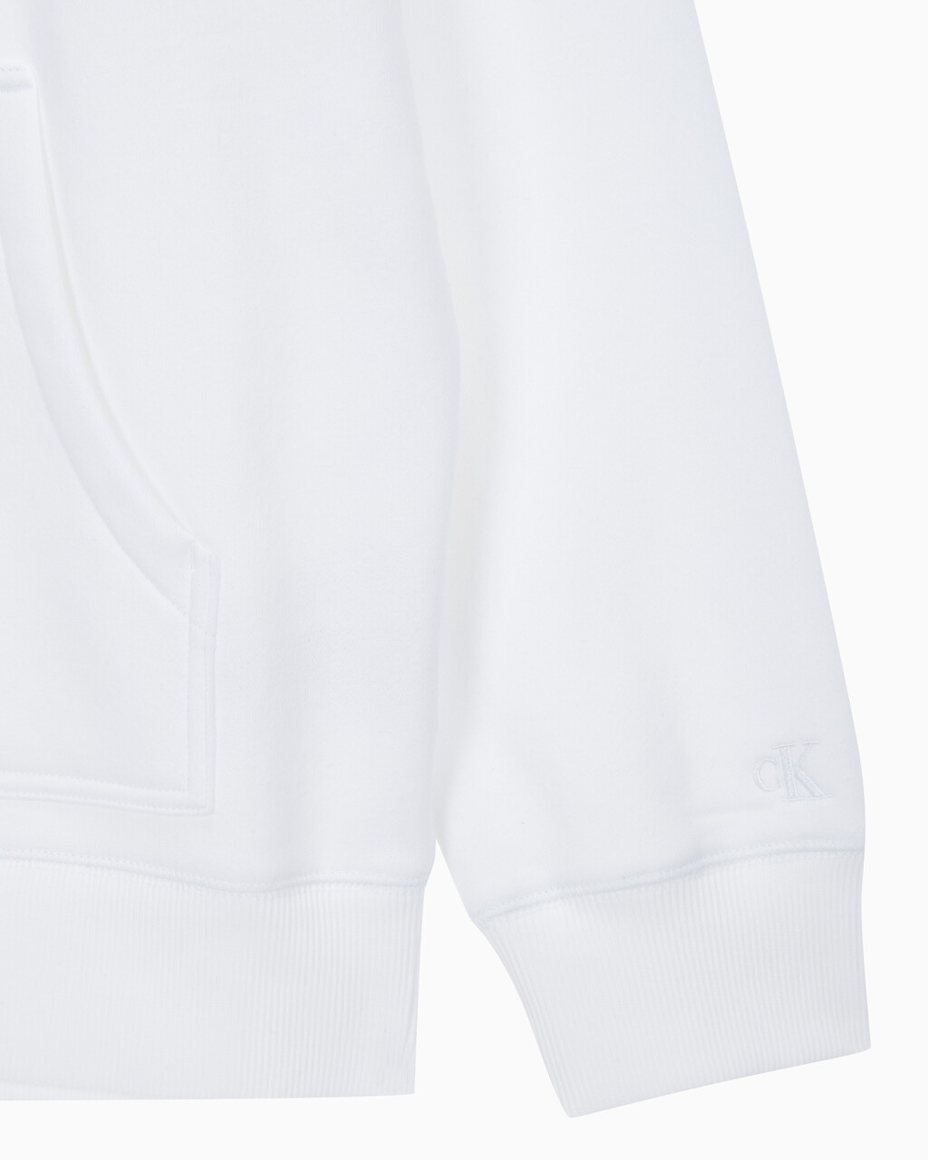 Buy 남성 롱슬리브 릴렉스핏 모노그램 기모후디 in color BRIGHT WHITE