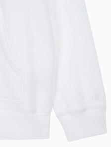 Buy 남성 롱슬리브 릴렉스핏 모노그램 기모후디 in color BRIGHT WHITE