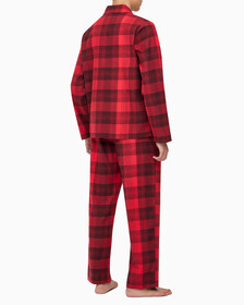 Buy 남성 CK 퓨어 플란넬 팬츠 in color RED BLACK FLANNEL