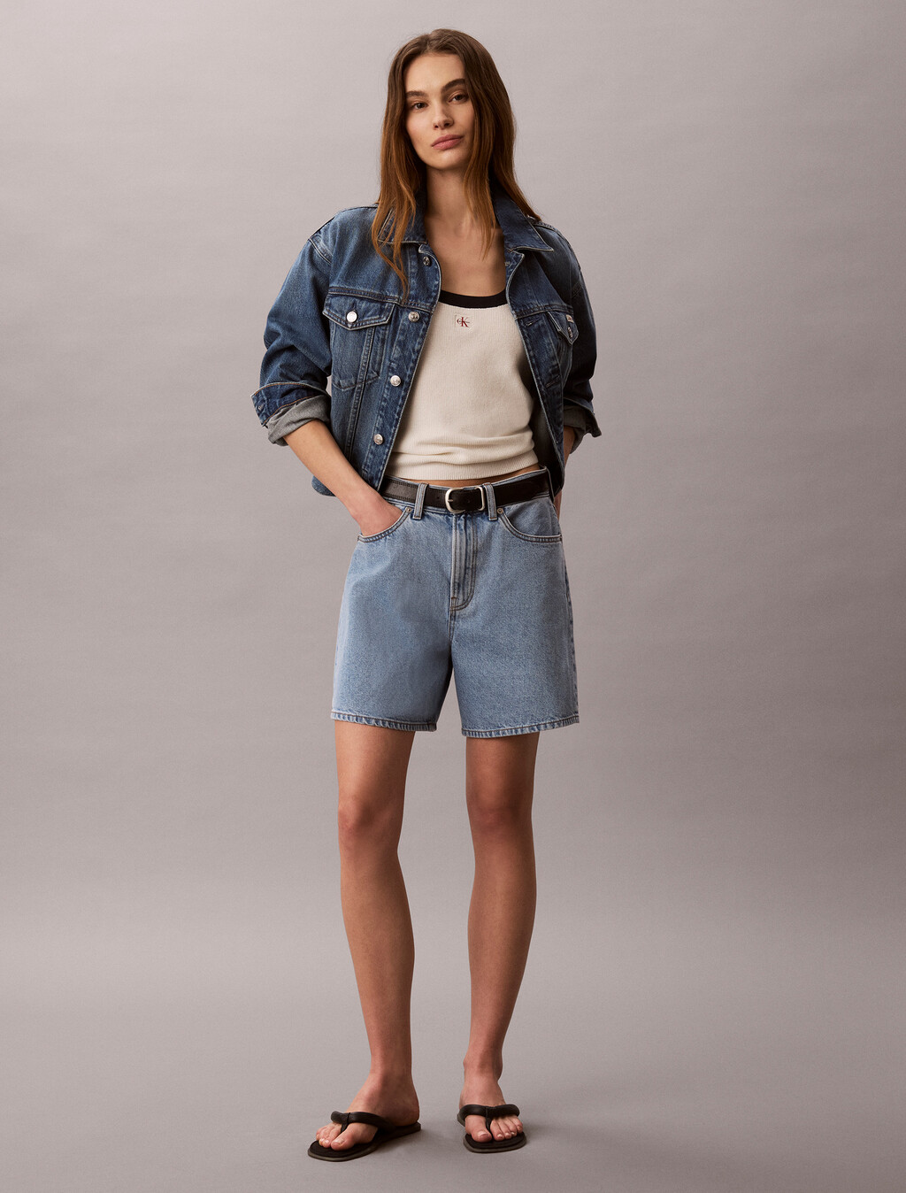 Buy 여성 우븐라벨 탱크 in color TOFU