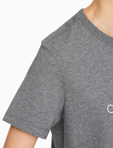 Buy 여성 히어로 모노로고 크루넥 반팔 티셔츠 in color MEDIUM GREY HEATHER