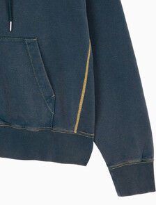 Buy 남성 워시드 프리미엄 빈티지 로고 후드집업 in color Navy