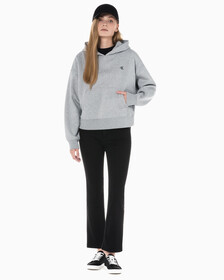Buy 여성 하이라이즈 부츠핏 기모 블랙 데님 in color WASHED BLACK LOGO LACE