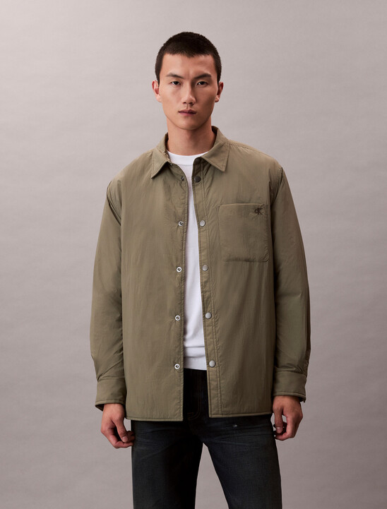 남성 패디드 셔츠 자켓