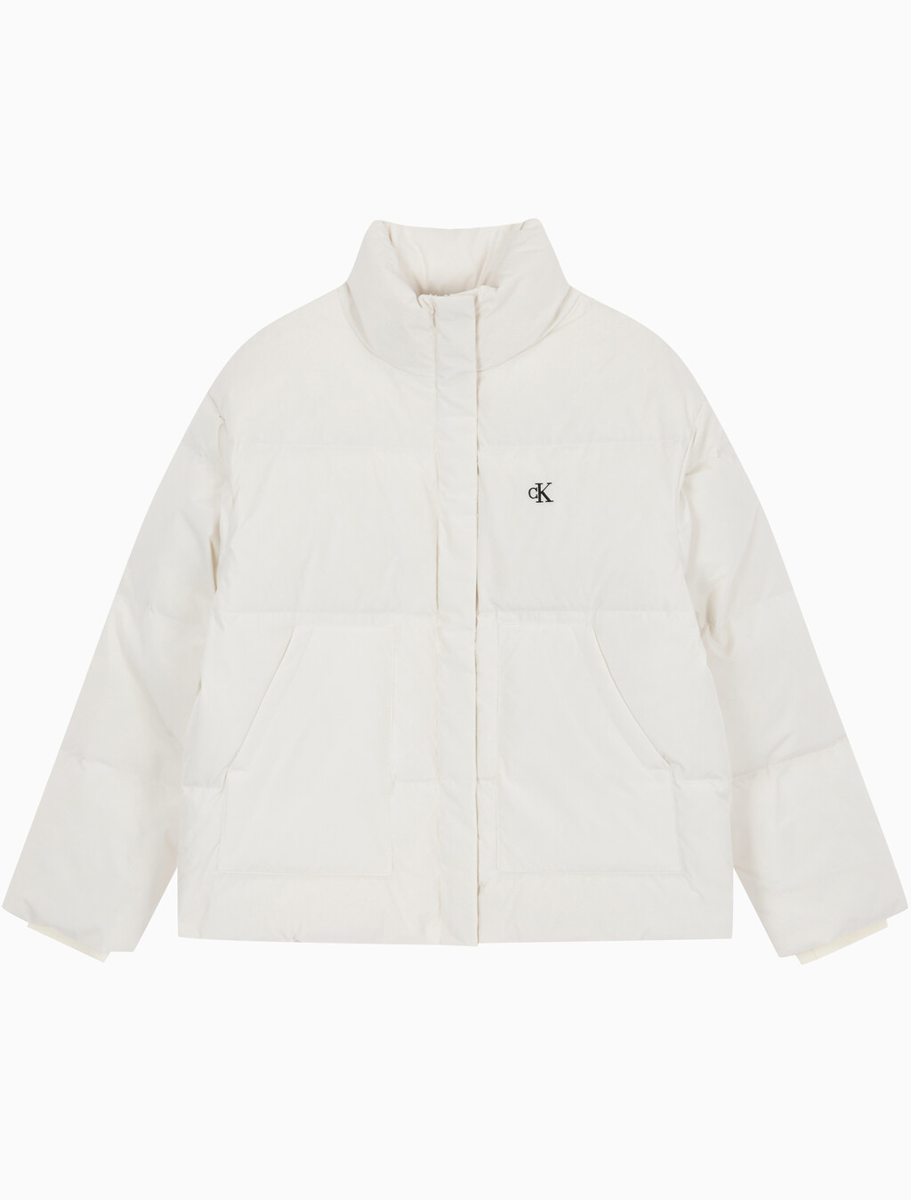 Buy 여성 숏랭스 스탠드 카라 푸퍼 다운 재킷 in color WHITE