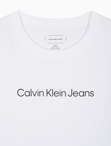 Buy 여성 인스티 로고 스트레이트핏 반팔 티셔츠 in color BRILLIANT WHITE