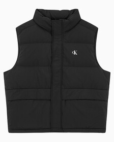Buy 남성 에센셜 다운 베스트 in color CK BLACK