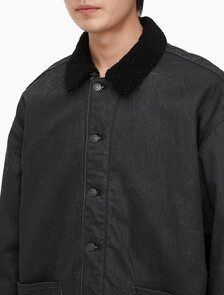 Buy 남성 쉐르파 숏 코트 자켓 in color BLACK