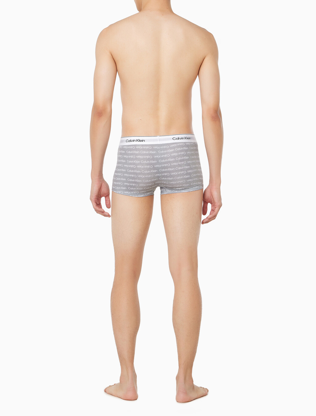 Buy 남성 아이콘 코튼 스트레치 마이크로 로우 라이즈 트렁크 in color Grey