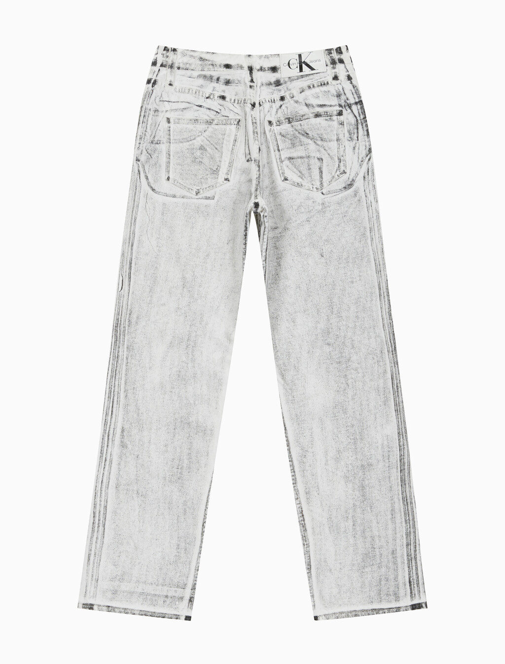 Buy 여성 90's 스트레이트핏 그레이 데님 in color MID BLUE BACK EMBRO