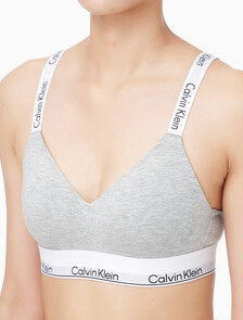 Buy 여성 아이콘 코튼 모달 브라렛 (H&E) in color GREY HEATHER