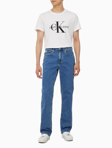 Buy 남성 90's 스트레이트핏 미드블루 에코 쿨 데님 in color MID BLUE BACK EMBRO