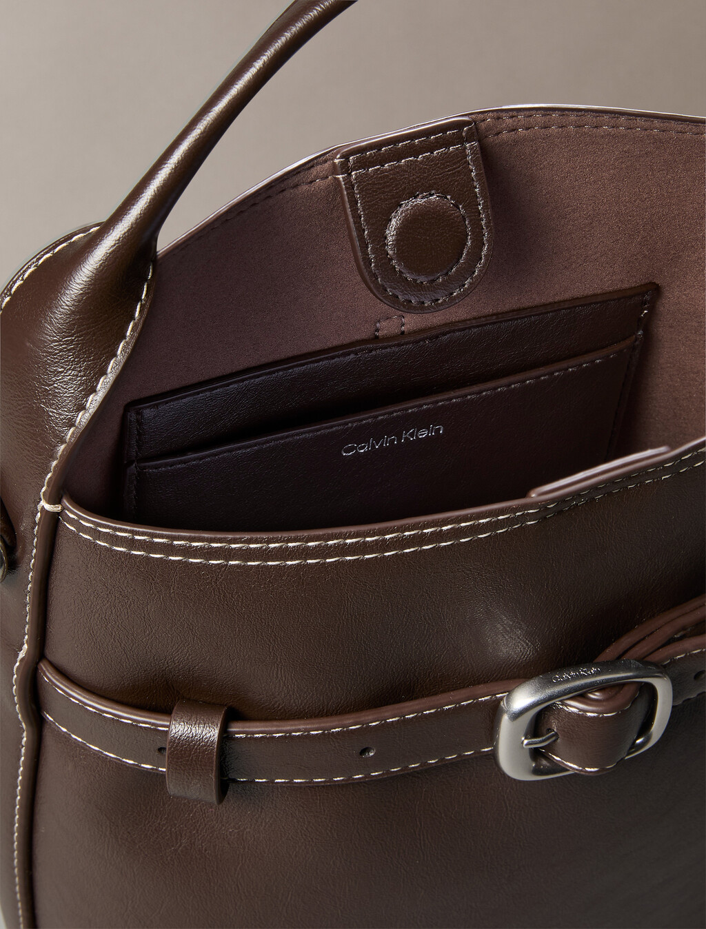 Buy 여성 버클 미니 버킷 크로스바디 백 in color Brown