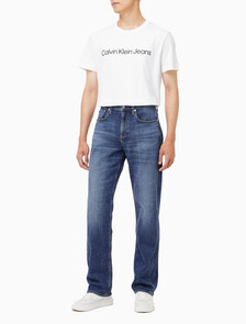 Buy 남성 90's 스트레이트핏 미드블루 데님 in color MID BLUE BACK EMBRO
