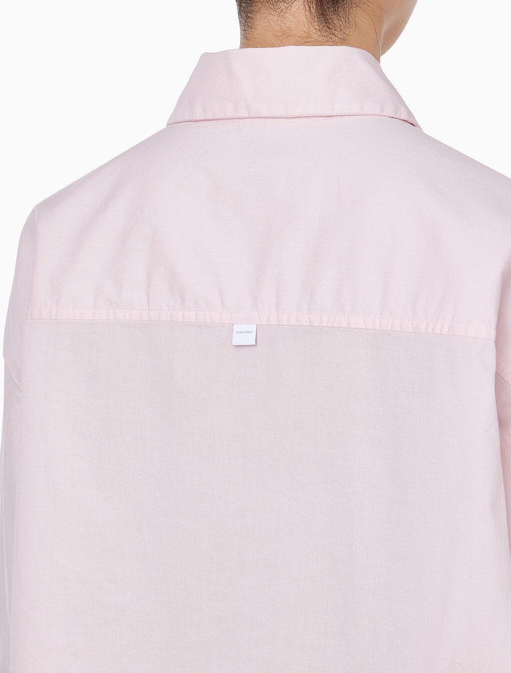 Buy 여성 포플린 슬립 롱슬리브 탑 in color Pink