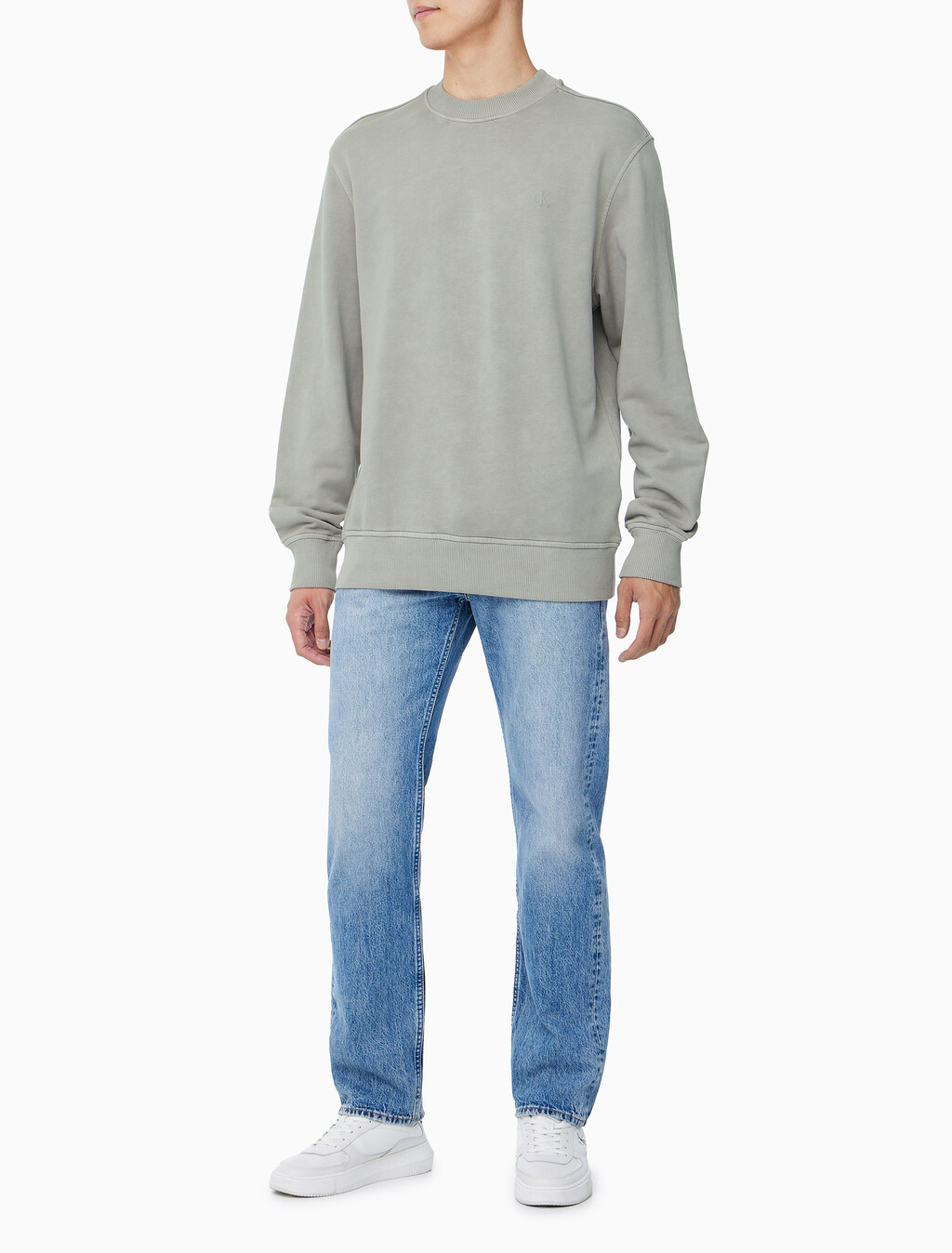 Buy 남성 릴렉스핏 빈티지 워시 맨투맨 스웻셔츠 in color KHAKI BEIGE