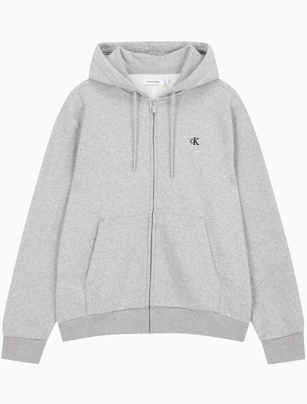 Buy 남성 아카이브 로고 플리스 후드 집업 in color GREY HEATHER