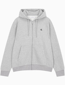 Buy 남성 아카이브 로고 플리스 후드 집업 in color GREY HEATHER